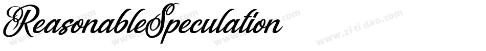 ReasonableSpeculation字体转换