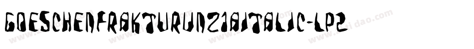 GoeschenFrakturUnz1aItalic-lP2w字体转换