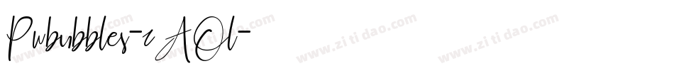 Pwbubbles-zAOl字体转换