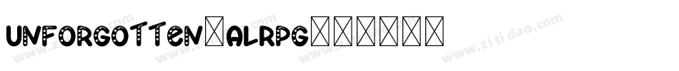 Unforgotten-ALRpg字体转换