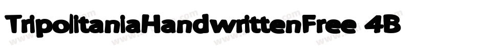 TripolitaniaHandwrittenFree-4B39x字体转换