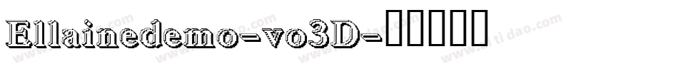 Ellainedemo-vo3D字体转换