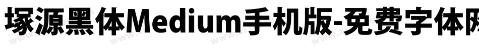 塚源黑体Medium手机版字体转换