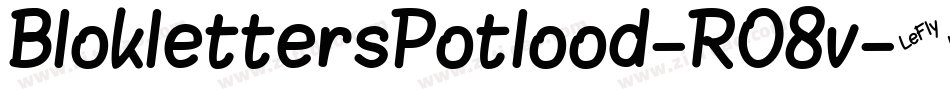 BloklettersPotlood-R08v字体转换