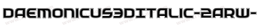 Daemonicus3DItalic-2arw字体转换
