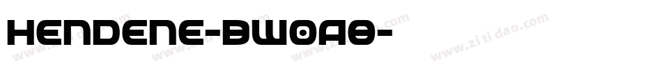 Hendene-BW0a8字体转换