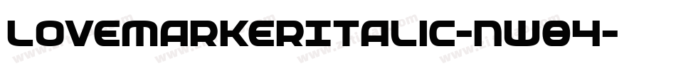 LoveMarkerItalic-nw84字体转换