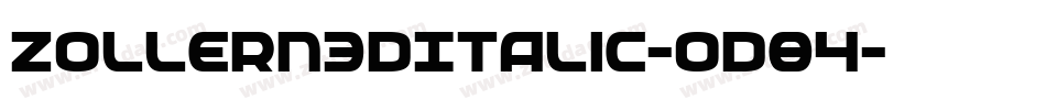 Zollern3DItalic-oD84字体转换