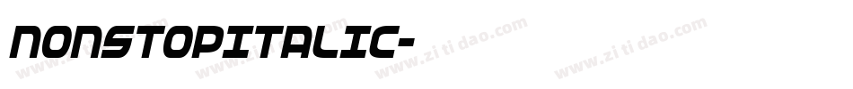 NONSTOPITALIC字体转换