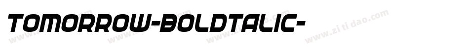 Tomorrow-boldtalic字体转换