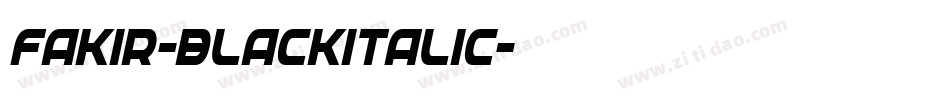 fakir-blackitalic字体转换