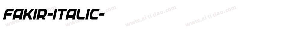 fakir-italic字体转换