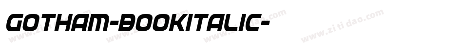 gotham-bookitalic字体转换