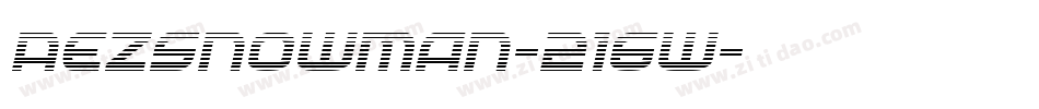 AezSnowman-216w字体转换