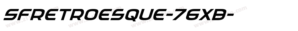 SfRetroesque-76XB字体转换