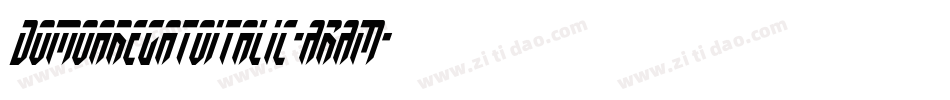 DomoaregatoItalic-ARAM字体转换