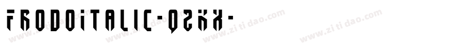 FrodoItalic-q2Kx字体转换