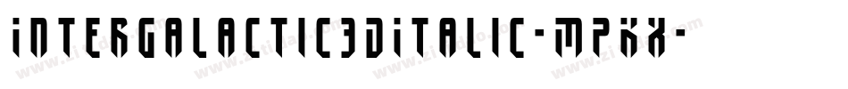 Intergalactic3DItalic-MPKx字体转换