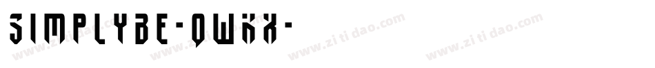 SimplyBe-qwKx字体转换 SimplyBe-qwKx字体转换