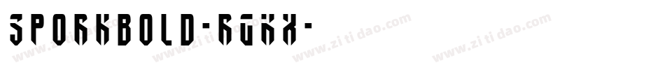 Sporkbold-rGKx字体转换