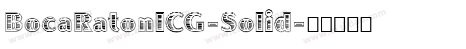 BocaRatonICG-Solid字体转换