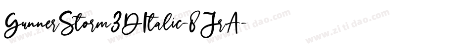 GunnerStorm3DItalic-8JrA字体转换