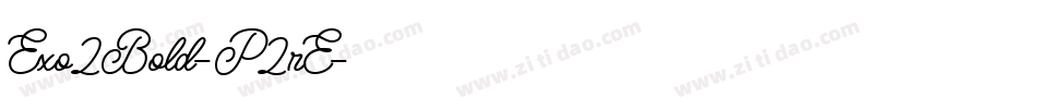 Exo2Bold-P2rE字体转换