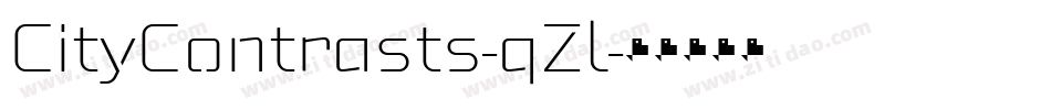 CityContrasts-qZl字体转换