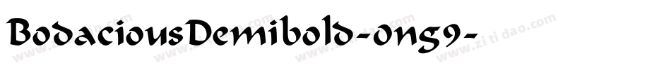 BodaciousDemibold-0ng9字体转换