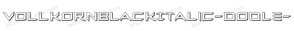 VollkornBlackItalic-DO0L3字体转换