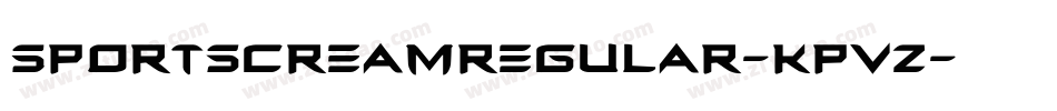 SportscreamRegular-KPvZ字体转换