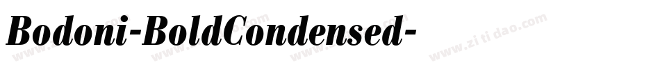 Bodoni-BoldCondensed字体转换