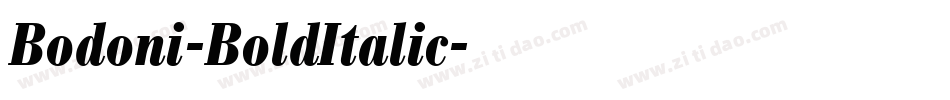 Bodoni-BoldItalic字体转换