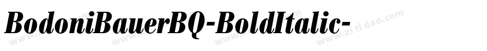 BodoniBauerBQ-BoldItalic字体转换