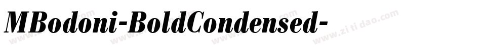 MBodoni-BoldCondensed字体转换