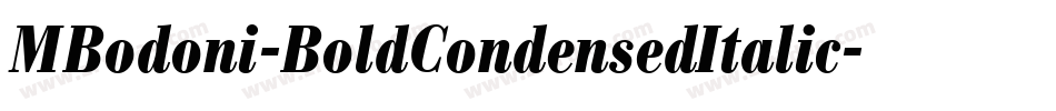 MBodoni-BoldCondensedItalic字体转换