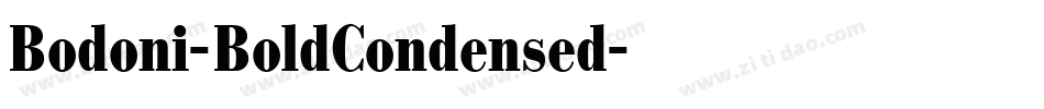 Bodoni-BoldCondensed字体转换