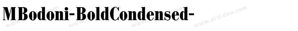 MBodoni-BoldCondensed字体转换