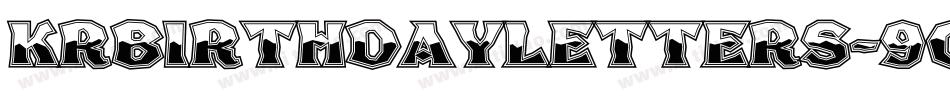 KrBirthdayLetters-9o4j字体转换