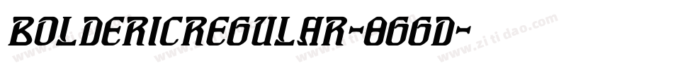 BoldericRegular-8ggD字体转换