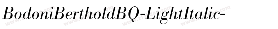 BodoniBertholdBQ-LightItalic字体转换