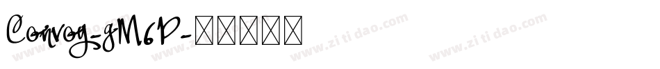 Convoy-gM6P字体转换