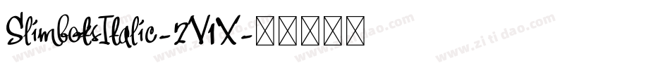 SlimbotsItalic-2V1X字体转换