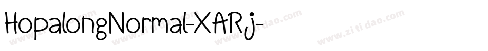 HopalongNormal-XARj字体转换