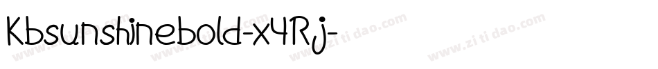 Kbsunshinebold-x4Rj字体转换