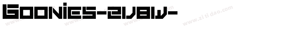 Goonies-2v8w字体转换