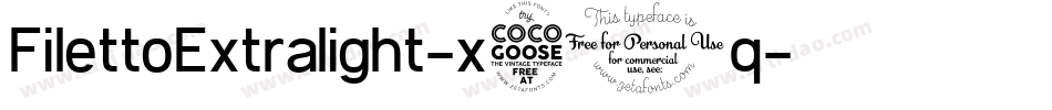 FilettoExtralight-x50q字体转换