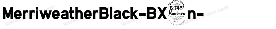 MerriweatherBlack-BX3n字体转换