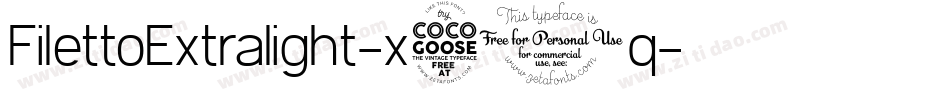 FilettoExtralight-x50q字体转换