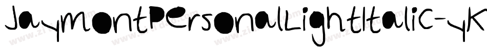 JaymontPersonalLightItalic-yK9Z字体转换